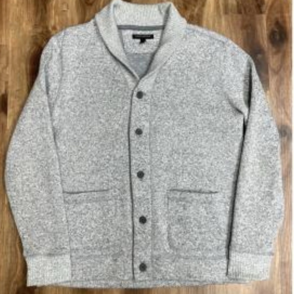 Banana Republic Men's Heather Gray Cardigan
